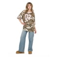 thumbnail image 2 of Forever 21 Women's Mesh Oversized Football Tee with Screened Detail, Sizes XS-XL, 2 of 5