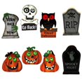 thumbnail image 5 of FNNMNNR 3Pcs Halloween Wooden Ornaments Ghost Pumpkin Gravestone Design Desktop Ornaments for Halloween Decoration, 5 of 5