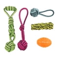 thumbnail image 2 of Mascota premium masticar cuerda nudo fuerte dentición juguetes pelota juguetes Estilo 4 Yuyangstore Nudo de cuerda de mascar, 2 of 8