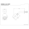 thumbnail image 2 of Kingston Brass K238A7CK Shower Scape 3-Inch Round Raindrop Brass Shower Head with 5-3/8 Inch Shower Arm in Brushed Brass, 2 of 4