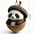 thumbnail image 2 of YardVibe Forest Animal Acorn Ornaments – Cute Cozy Forest Christmas Ornaments, Christmas Acrylic Ornaments 2D Cartoon Animal Holiday Decorations for Tree, Panda, 2 of 3