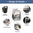 thumbnail image 5 of Large Clear PVC Backpack Heavy Duty See Through Backpack for Adults Work Travel, Cream Circus Animal Printed 12L, 5 of 8