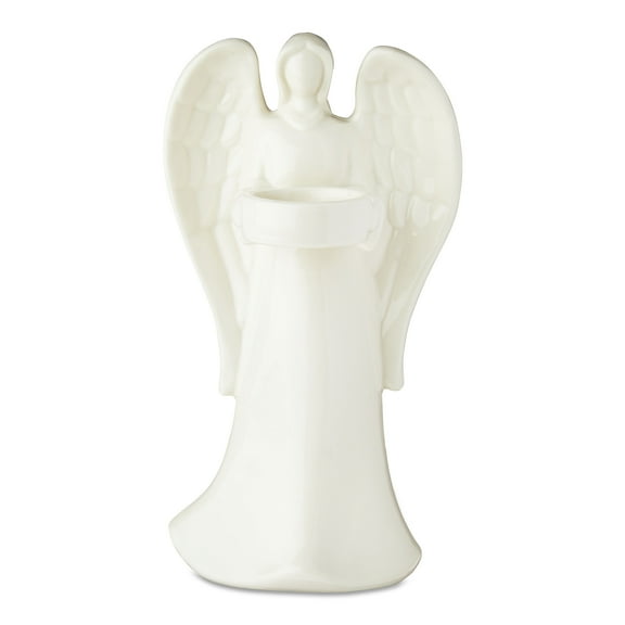 White Ceramic Angel Tealight Holder, 8.25", by Holiday Time