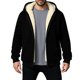 thumbnail image 1 of Winter Fleece Lined Zip Up Jacket For Men With Hood Thick Insulated Coat Windproof Outdoor Activity Wear Cold Protection XXXL brown, 1 of 4