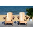 thumbnail image 3 of Safavieh Breetel Outdoor Chairs w/ Wine Glass Holder, Set of 2-Natural, 3 of 14