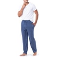 thumbnail image 6 of Fruit of the Loom Men's Extended Sizes Jersey Knit Sleep Pajama Lounge Pant - Navy Heather, 6 of 7