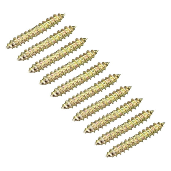 Unique Bargains 4x11mm Hanger Bolts, 48 Pack Double Ended Self-Tapping Thread Dowel Screws