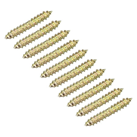 

4x11mm Hanger Bolts 48 Pack Double Ended Self-Tapping Thread Dowel Screws