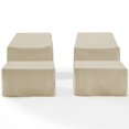 thumbnail image 3 of Pemberly Row 4 Piece Patio Conversation Cover Set in Tan, 3 of 6