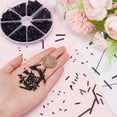 thumbnail image 3 of 1176Pcs 6 Sizes Tube Beads Glass Bugle Beads Black Bugle Seed Beads Mixed Size Tube Seed Beads Craft Beads Assortment Beads DIY, 3 of 7