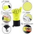 thumbnail image 4 of Guantes de longitud extendida, dedos flexibles, resistentes al calor, agarre antideslizante, guantes de horno impermeables para asar, guantes de cocina fáciles de limpiar, herramienta de cocina para, 4 of 5
