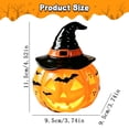 thumbnail image 4 of Xingjin Resin Halloween Pumpkin Night Light Table Lamp, Witch Hat and Skeleton Design with Warm LED Glow, Spooky Decor for Home Indoor Party Desktop, 4 of 7