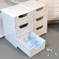 thumbnail image 4 of ‌Yatlte 3-Tier Mini Drawer Organizer - 5.1x3.5in Plastic Desktop Storage Box with Sliding Drawers for Office, Makeup & Jewelry, Dorm/Bathroom/Sink‌, 4 of 6