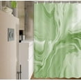 thumbnail image 3 of Sage Green Marble Shower Curtain, Abstract Modern Shower Curtains for Bathroom Decor, Aesthetic Ink Art Chic Elegant Waterproof Fabric Shower Curtain Set with Hooks, 36x72 Inch, 3 of 6