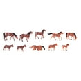 thumbnail image 2 of JWQFBC 1/87 Scale Animal Figures Horse Figurines HO Diorama Miniature Supplies, Pack of, 2 of 9