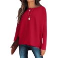 thumbnail image 3 of Suéter de manga de murciélago de gran tamaño para mujer con hombros descubiertos, jersey de punto para otoño e invierno, cálido y básico, 3 of 5