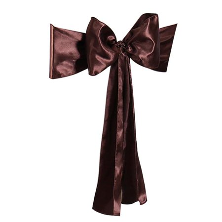 

Chair Sashes Untied Bow Sash for Wedding and Events Supplies Banquet Party Decoration - Coffee