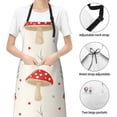 thumbnail image 4 of Kdxio Flat Mushrooms Apron with Pockets Adjustable Kitchen Aprons for Men Women Waterproof Aprons for Cooking,Drawing,Crafting, Baking Household Cleaning, 4 of 8