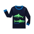 thumbnail image 3 of Tiijoy Big Boys Pajamas Shark Print Cotton Long Sleeve Top and Sleep Pants, Sizes 7-8, 3 of 8