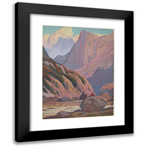 Fred Grayson Sayre 12x14 Black Modern Framed Museum Art Print Titled - Untitled (Arizona Canyon) (1923)