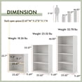 thumbnail image 3 of Join Stackable 2-Tier Wood White Bookcase, 3 of 14