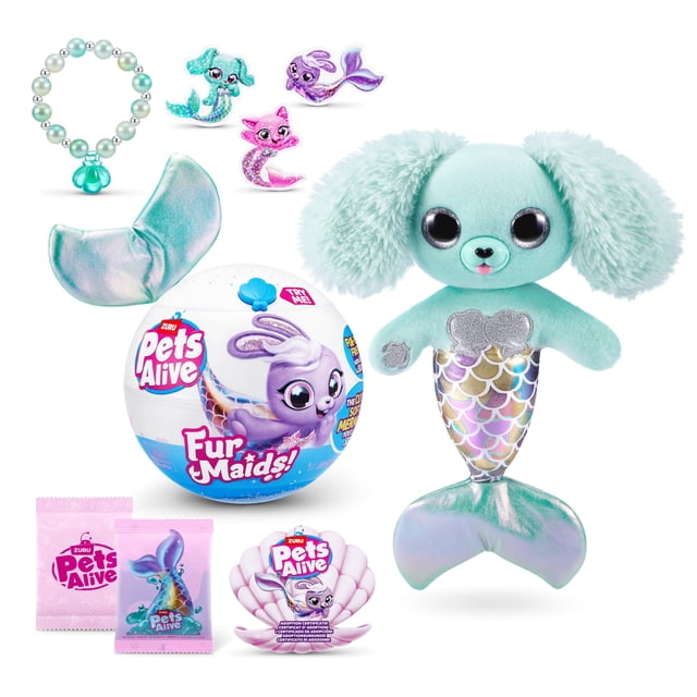 Peluche Pets Alive Furmaids de ZURU Mermaid con luces y sonidos