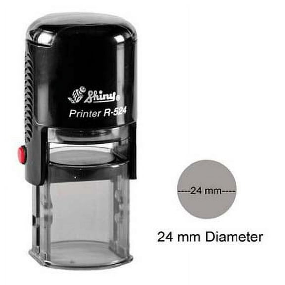 Shiny Self Inking Rubber Stamp Custom Round Logo Stamper Personalized 24mm/2.4cm