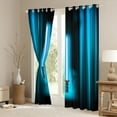 thumbnail image 3 of Manfei Modern Cool Lightsaber Blackout Curtains Set of 2 (52x84 Each),Cartoon Light Sword Window Curtains,Neon Cyan Stripe Curtains and Drapes For Boys Kids,Breathable Home Decor, 3 of 6