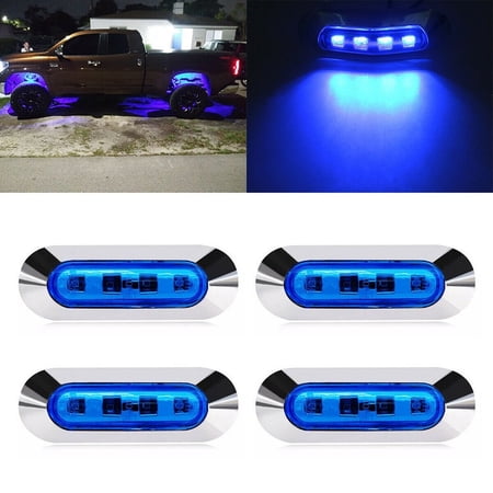 4x Blue 4-LED 4