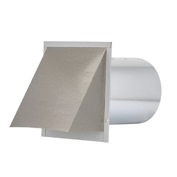 RDP 3" Horizontal Grain Textured Wall Vent with Screen (Brown, No Damper)