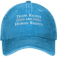 thumbnail image 1 of Trans Rights are Human Rights Transgender Flag Gifts Cowboy Hat Men Vintage Baseball Cap Summer Women Trucker Hat Black, 1 of 7