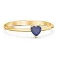 thumbnail image 1 of Bague Pierre de Naissance en Forme de Cœur - Saphir Bleu (Septembre), 1 of 6