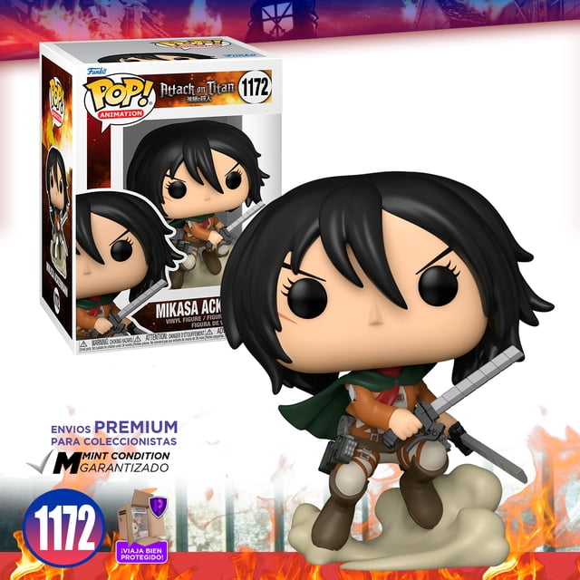 Funko Pop Mikasa #1172 Attack On Titan Anime Edición Limitada Funko Mikasa Ackerman Shingeki No Kyojin