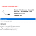 thumbnail image 2 of Diverter Valve Connector - Compatible with 1989 - 1993 Chevy C2500 1990 1991 1992, 2 of 2