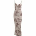 thumbnail image 1 of Gibobby Vestido sexy para fiesta Vestido de colección de cintura ajustada con temperamento de mujer con estampado de leopardo y estampado de flores(Caqui,CH), 1 of 5