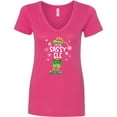 thumbnail image 3 of Inktastic Funny Christmas I'm the Sassy Elf with Shoes and Hat Women's V-Neck T-Shirt, 3 of 5