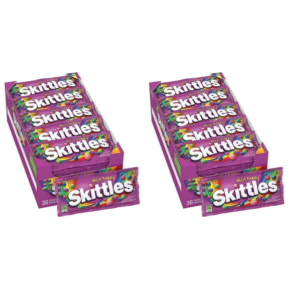SKITTLES Wild Berry Candy (2.17 oz., 36 ct.) - Flavor of your choice Pack of 2