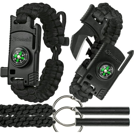 A2s 2 Sharp Paracord Bracelet 4pcs Set Survival Gear Kit With A2s 2 Sharp Paracord Bracelet 4pcs Set Survival Gear Kit With Embedded Comp Fire Starter