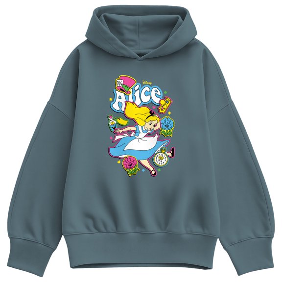Alice in Wonderland - Alice Stickers Women's Oversized Fleece Hoodie Sweatshirt