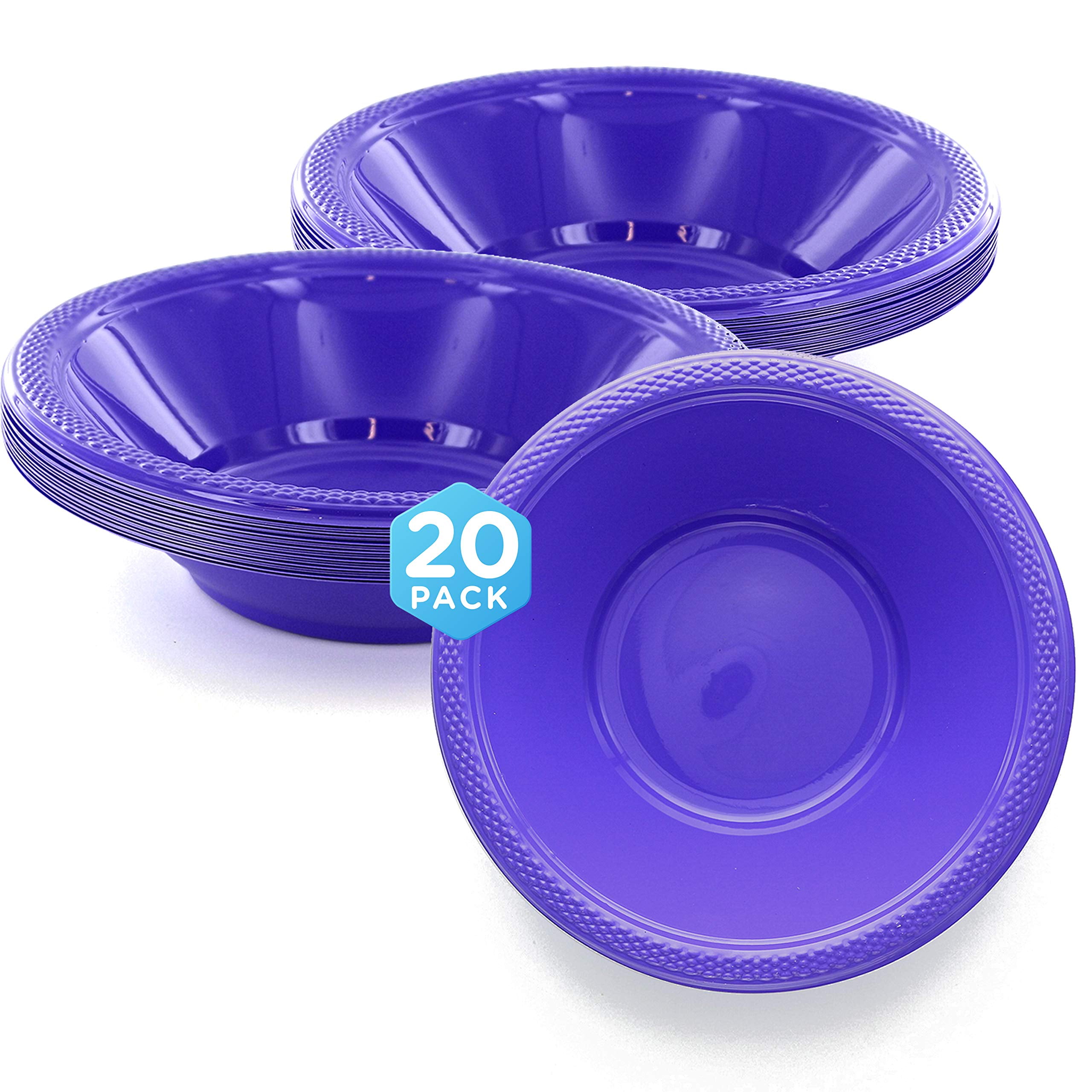 Plastic Bowls With Lids Purple, Blue, Light Blue Collection Of 4, 6, 8 or 12