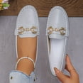 thumbnail image 4 of Taylonsss Women's Casual Comfort Slip-On Loafers with Soft Sole and Round Toe Retro Sandblasted French Design for Daily Wear and Spring Summer Fashion, 4 of 8