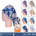 thumbnail image 4 of Gorro de pelo largo, gorro quirúrgico, gorro de trabajo estampado de algodón, pañuelo para la cabeza, pañuelos de mujer, gorro sanitario de médico, 4 of 4
