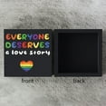 thumbnail image 3 of Zomyto 7"x7" Funny Rainbow Pride Wooden Box Sign Plaque Everyone Deserves a Love Story Wood Box Sign, 3 of 6