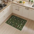thumbnail image 2 of ODIKA 3'x5' Washable Area Rug Non-Slip, Flatweave, Easy Care Fish Angler Hook Lure Motif Border Print Symmetrical Covering for Hallway, Laundry Room, 2 of 7