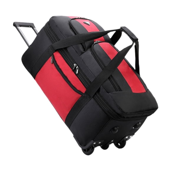 ZLight Wheeled Duffel Bag Easy To Rolling Garment Bag Large Capacity Trolley Telescoping Handle Outdoor Activities Camping