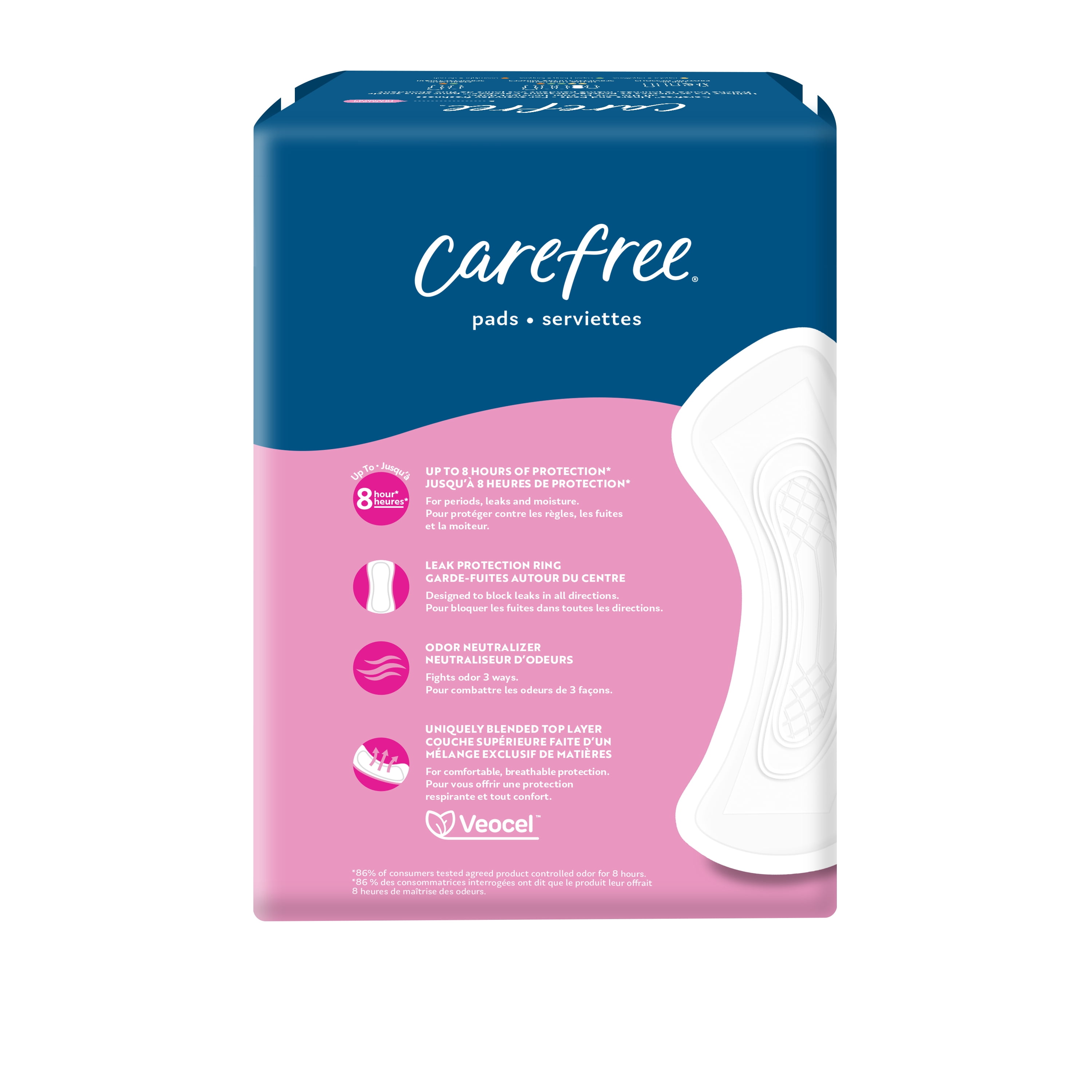 CAREFREE Ultra Thin Pads, Regular Pads Without Wings, 40ct (Pack of 2)