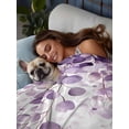 thumbnail image 3 of Purple Eucalyptus Flat Sheet Only Twin Size, Soft Breathable Bed Top Sheets for Mattress, Spring Botanical Plant Aesthetic Luxury Bedding Flat Sheets for Home Hotel Bedroom Bed Protection, 3 of 9