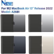 IBENZER MacBook Air 13 inch case 2025 2024 2023 2022 M5 A3449 M4 A3240 M3 A3113 M2 A2681, Hard Shell Case & Keyboard Cover & Type-C Adapter, Black, W-MAT13-KK-BK+1TC