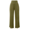 thumbnail image 5 of REALiKUN Womens Casual Elastic High Waisted Work Pants Cotton Straight Leg Drawstring Trousers, 5 of 6