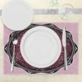 thumbnail image 3 of Ambesonne Purple Mandala Place Mats Set of 4, Classic Baroque, Standard Size, Pale Pink Maroon Black, 3 of 6